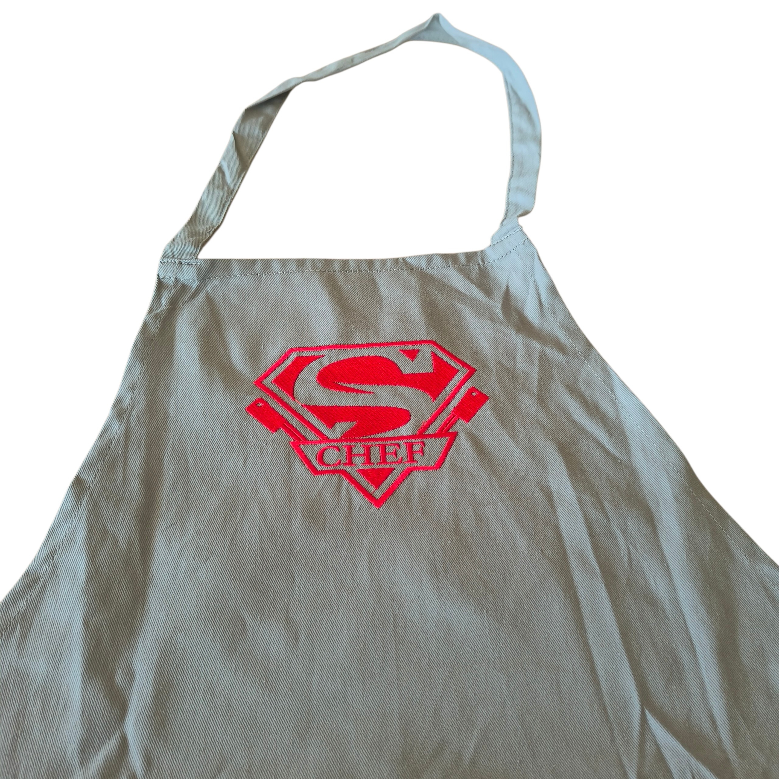 geborduurde schort superchef