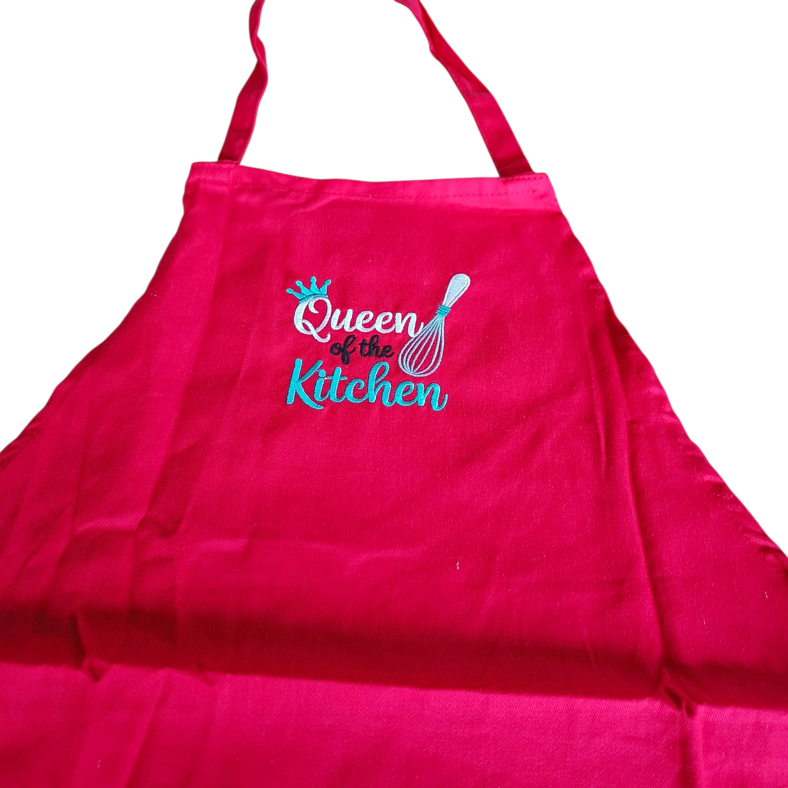 geborduurde schort 'queen of the kitchen'
